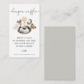 Waterverf Dieren Faux Modern Gold Diaper Raffle Informatiekaartje (Voorkant / Achterkant)