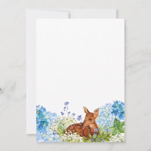 Waterverf Dieren Floral wildlife Kaart (Achterkant)