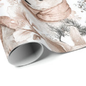 Waterverf Dieren in het Bos  Cadeaupapier (Rol Hoek)