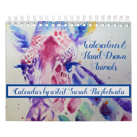 Waterverf Dieren Kalender Hand geschilderde Kunst (Hoes)