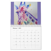 Waterverf Dieren Kalender Hand geschilderde Kunst (Feb 2027)