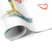 Waterverf Dieren - Kippen, exotisch, rooster Cadeaupapier (Rol Hoek)