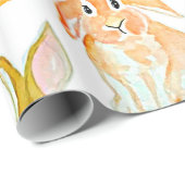 Waterverf Dieren - Konijnen, lange oorten, bunny Cadeaupapier (Rol Hoek)