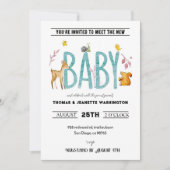 Waterverf dieren - sip & see meet and greet kaart (Voorkant)