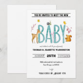 Waterverf dieren - sip & see meet and greet kaart (Voorkant / Achterkant)