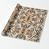 Waterverf Dieren skin print Safari thema Cadeaupapier (Uitgerold)