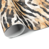 Waterverf Dieren skin print Safari thema Cadeaupapier (Rol Hoek)