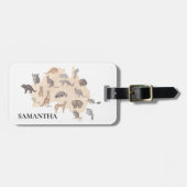 Waterverf Dieren uit Australië Bagagelabel (Voorkant horizontaal)