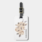 Waterverf Dieren uit Australië Bagagelabel (Voorkant verticaal)