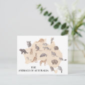 Waterverf Dieren uit Australië Briefkaart (Staand voorkant)