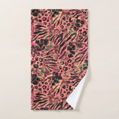 Waterverf Dierensafari Print Bad Handdoek (Handdoek)