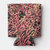 Waterverf Dierensafari Print Blikjeskoeler (Voorkant)