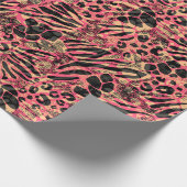 Waterverf Dierensafari Print Cadeaupapier (Hoek)