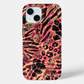 Waterverf Dierensafari Print Case-Mate iPhone Case (Achterkant)