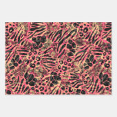 Waterverf Dierensafari Print Inpakpapier Vel (Voorkant)