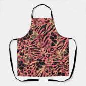 Waterverf Dierensafari Print Schort (Voorkant)