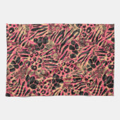 Waterverf Dierensafari Print Theedoek (Horizontaal)