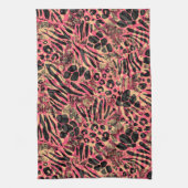 Waterverf Dierensafari Print Theedoek (Verticaal)