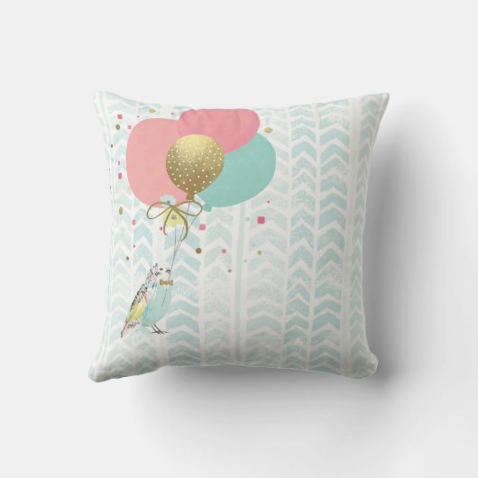 Waterverf Dierproppen Kussen (Achterkant)