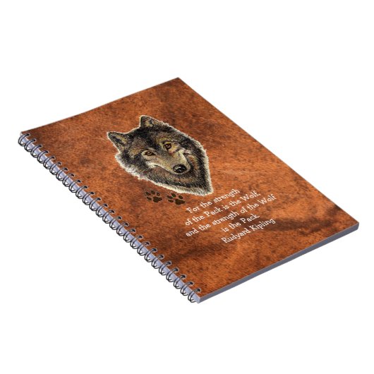 Waterverf diervriendelijke prijsopgave voor Wolf & Notitieboek (Rechterzijde)