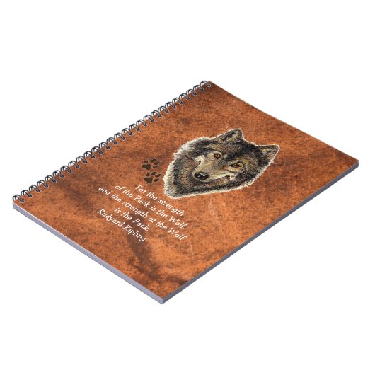 Waterverf diervriendelijke prijsopgave voor Wolf & Notitieboek (Linkerzijde)