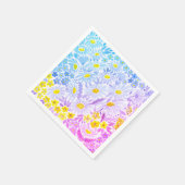 Waterverf diesisies papieren servetten (Hoek)