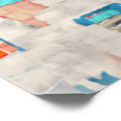 Waterverf digitaal textuurpatroon poster (Hoek)