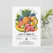 Waterverf Digitale Apple Fruits Verjaardag Kaart (Staand voorkant)