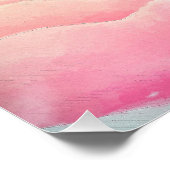 Waterverf digitale kunst Stamblok met bloemen Perfect Poster (Hoek)