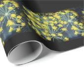 Waterverf Dill op zwart Cadeaupapier (Rol Hoek)