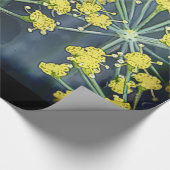 Waterverf Dill op zwart groot Cadeaupapier (Hoek)