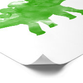 Waterverf Dino Dinosaur Baby Boy Nursery Print (Hoek)