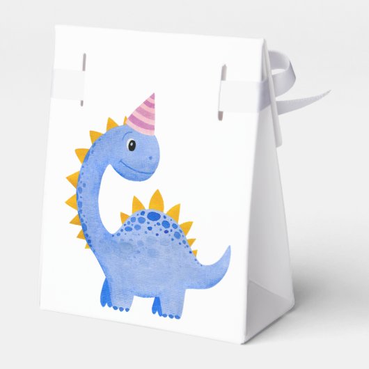 Waterverf Dino feestjes Bedankdoosjes (Achterkant)