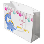 Waterverf Dino feestjes Groot Cadeauzakje (Achterkant Gekanteld)