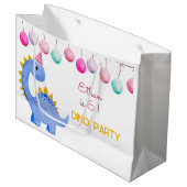 Waterverf Dino feestjes Groot Cadeauzakje (Voorkant Gekanteld)