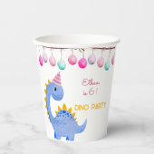 Waterverf Dino feestjes Papieren Bekers (Voorkant)