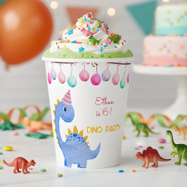 Waterverf Dino feestjes Papieren Bekers