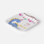 Waterverf Dino feestjes Papieren Bordje (Gebogen)