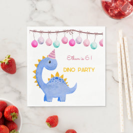 Waterverf Dino feestjes Servet