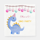 Waterverf Dino feestjes Servet (Voorkant)