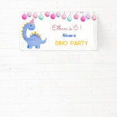 Waterverf Dino feestjes Spandoek (Insitu)