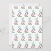 Waterverf Dinosaur 2e verjaardag van de uitnodigin Kaart (Achterkant)