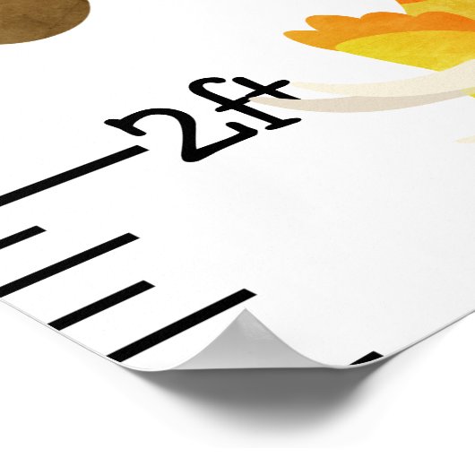 Waterverf Dinosaur Boy Growth Chart Persoonlijk Poster (Hoek)