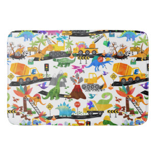 Waterverf Dinosaur Construction Kinder Cute Badmat