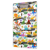 Waterverf Dinosaur Construction Kinder Cute Klembord (Links)