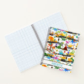 Waterverf Dinosaur Construction Kinder Cute Notitieboek (Binnen)