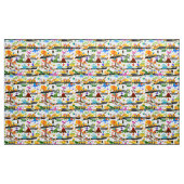 Waterverf Dinosaur Construction Kinder Cute Patter Stof (Yard (91,4 cm))