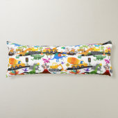 Waterverf Dinosaur Construction Kinder Personalize Lichaamskussen (Voorkant)