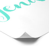 Waterverf Dinosaur Gender onthullen Welkomstteken Poster (Hoek)