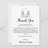 Waterverf Dinosaur Gender Reopenbaart Dank u wel Bedankkaart (Voorkant)